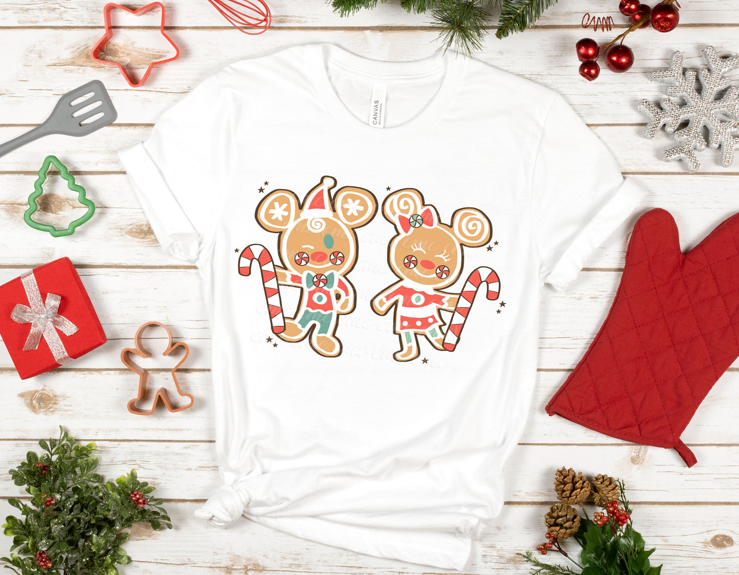 Magical Gingerbread Cookie Canes PNG
