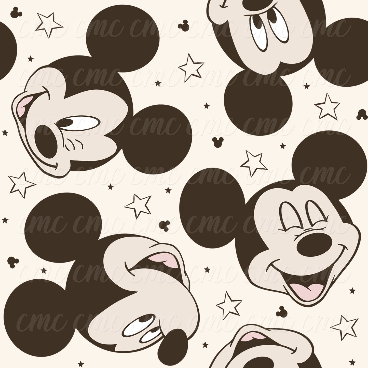 Modern Mouse Mix Cream Seamless Pattern