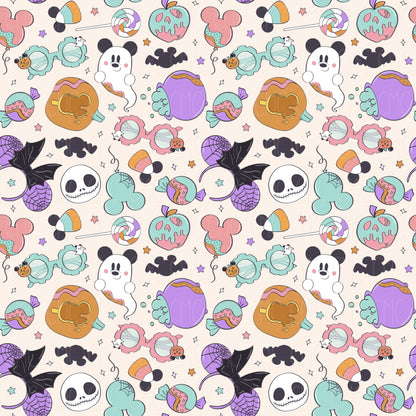 Halloween Magic Cream Seamless Pattern